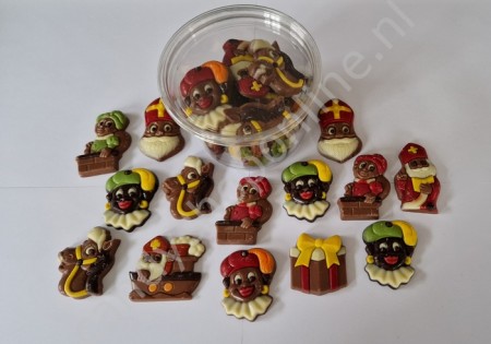 Martinez Sintchocolaatjes gemengd bakje 15stuks