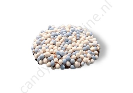 Tosca Chocolade flikken blauw
