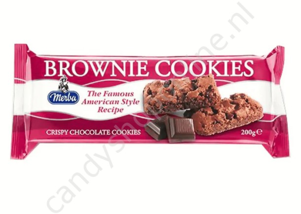 Merba Brownie Cookies crispy chocolate cookies 200gr.
