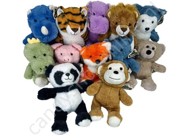 Pluche Dieren Assorti 28cm. met snoepzak