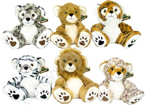 Pluche Wilde Katten Assorti 18cm. met snoepzak