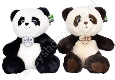 Pluche Panda Assorti 30cm. met snoepzak