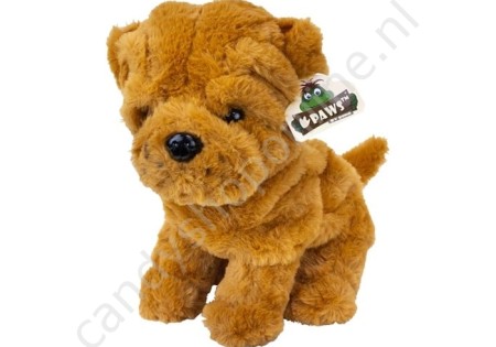 Pluche Hond Shapei 25cm. met snoepzak