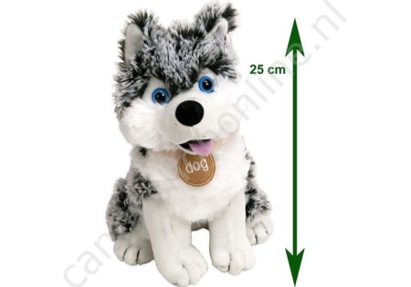 Pluche Husky Snowstar 25cm. met snoepzak