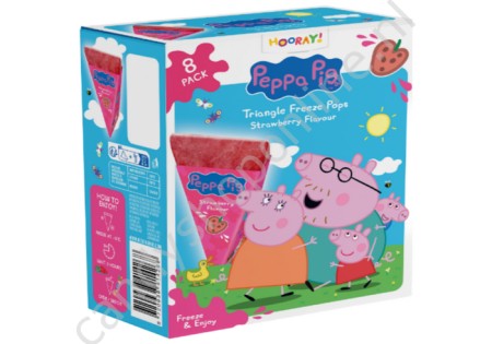 Peppa Pig Triangle Freeze Pops Strawberry 8pcs.496ml.