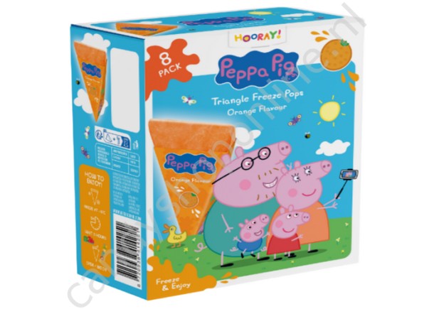 Peppa Pig Triangle Freeze Pops Orange 8pcs.496ml.