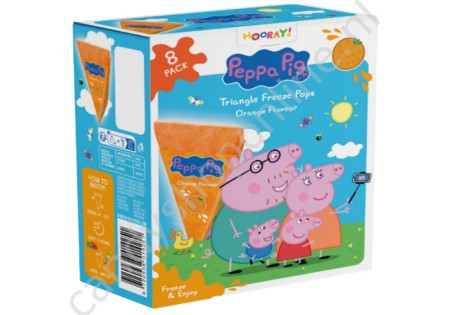 Peppa Pig Triangle Freeze Pops Orange 8pcs.496ml.