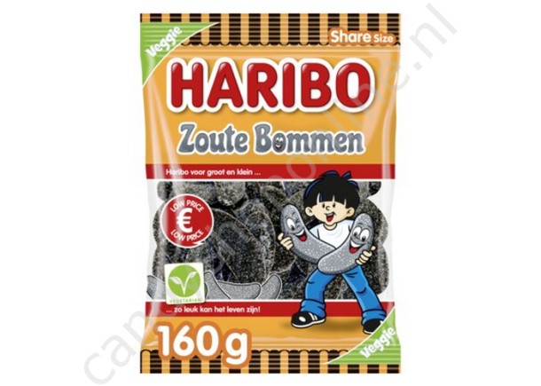 Haribo Zoute Bommen 160 gram