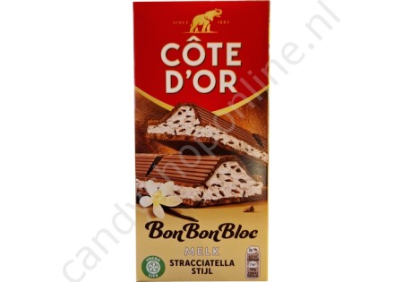 Côte d'Or BonBonBloc Melk Stracciatella Stijl 192gr.