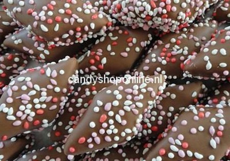Olivers Chocolade Spekjes Roze