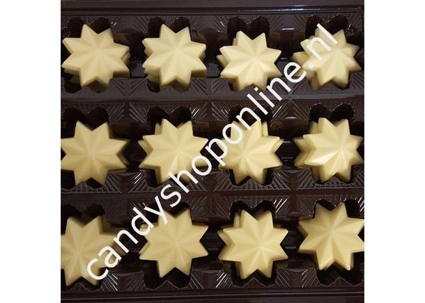 Kerstster wit Bakje 7 stuks