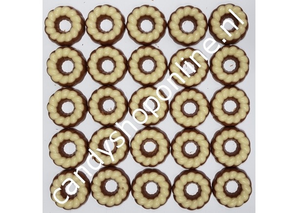 Kerstkransjes melk/wit Bakje 15 stuks