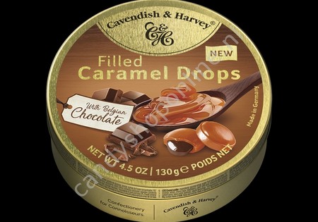 Cavendish & Harvey Filled Caramel Drops with Belgian Chocolate 130gr.