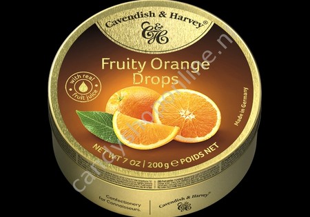 Cavendish & Harvey Fruity Orange Drops with real Fruit Juice 200gr.