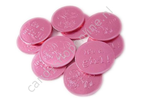 Crest Chocolade Munten Roze 175gr.