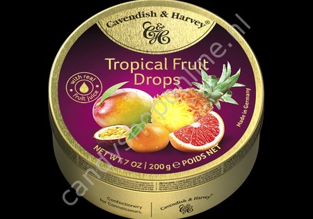 Cavendish & Harvey Tropical Fruit Drops with real Fruit Juice 200gr.