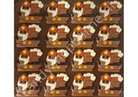 Sintchocolade Stoomboot melk Bakje 7 stuks