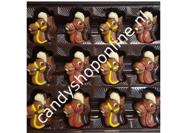 Sintchocolade Paardenhoofd melk Bakje 7 stuks