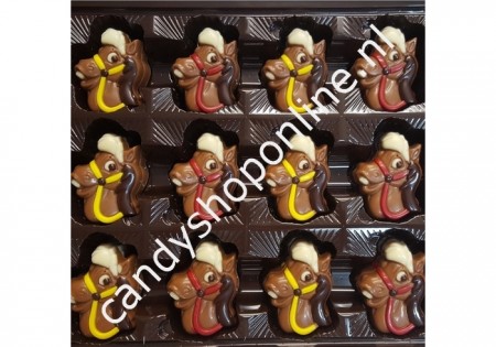 Sintchocolade Paardenhoofd melk Bakje 7 stuks