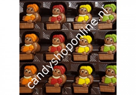 Sintchocolade Pieterman melk Bakje 7 stuks
